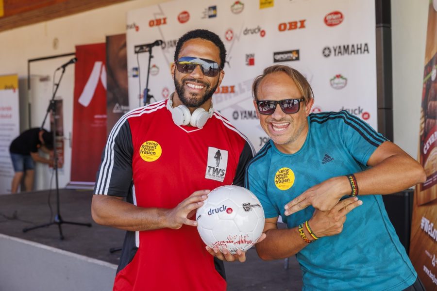 BAND FUSSBALL CUP 2024: Cesar Sampson und Leo Aberer. (Foto BFC Roland Rudolph)