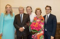 Festspielpräsidentin Kristina Hammer, KR Heinrich Spängler, Präsident des Vereins der Freunde der Salzburger Festspiele mit Ehefrau Eva Spängler, Intendant Markus Hinterhäuser und Lukas Crepaz, Kaufmännischer Direktor der Salzburger Festspiele. (Foto SF/Kolarik)