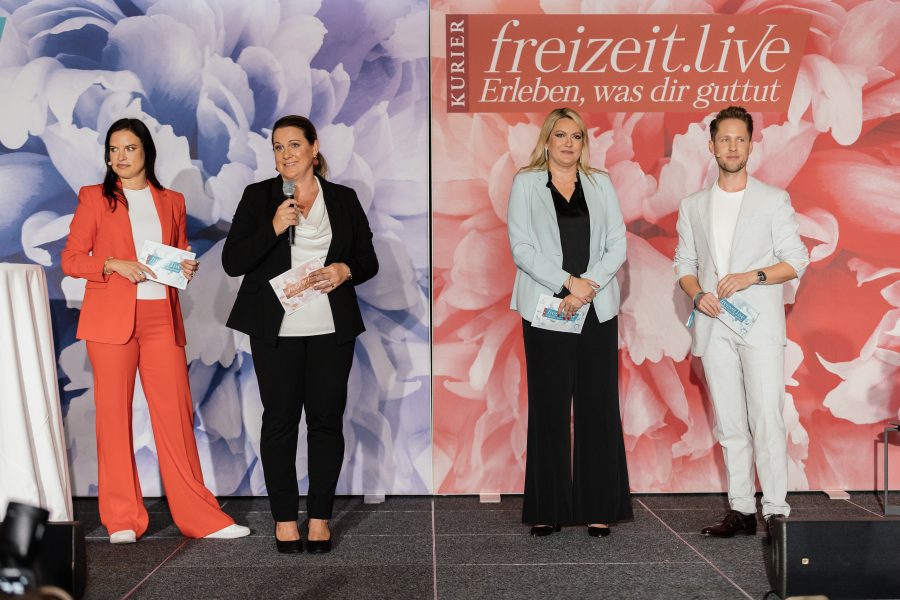 „Dieses Jahr haben wir unser neues und innovatives Eventformat KURIER freizeit.live auf ein neues Level gehoben,“ fasste Marlene Auer, Chefredakteurin KURIER freizeit und Mitglied der Chefredaktion, zusammen. Dancing Stars-Profi Conny Kreuter und Schauspieler Markus Freistätter führten durch das vielseitige Programm. (Foto Ferry)